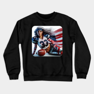 American Woman NFL Football Player #12 Crewneck Sweatshirt